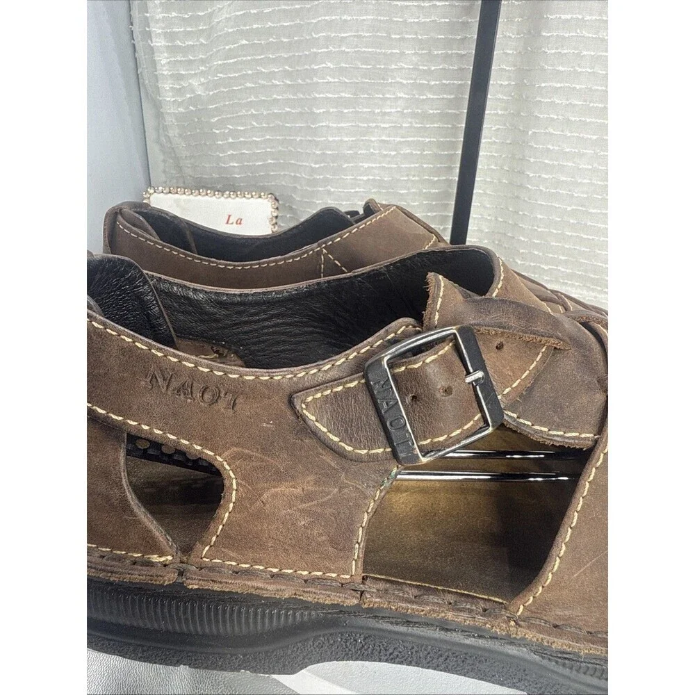 (F2) Naot Julius Fisherman Sandals Crazy Horse Leather US Size 12 EU Size 45